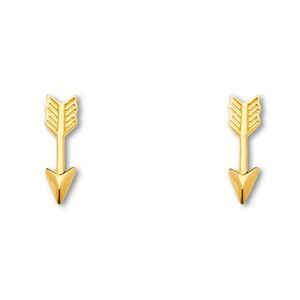 14K Gold Arrow Earrings | Minimalist Symbol Jewelry By Tehrani Jewelry